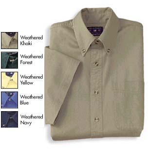 Port Authority39200- Short Sleeve Weathered Twill.