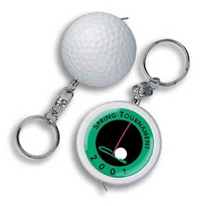 Golf Ball Tape Measure/Key Tag