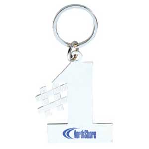 Silver #1 Keychain