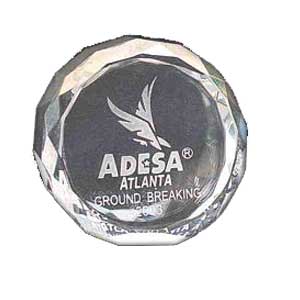 Sparkling Crystal Round Paperweight