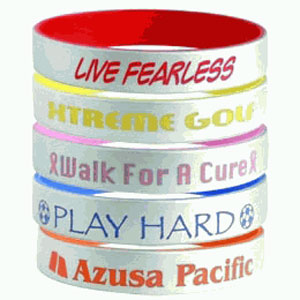 SILVER SILICONE BRACELET