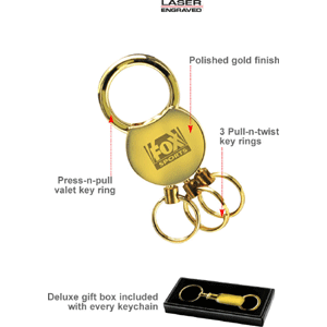 Pull-N-Twist Metal Keychain