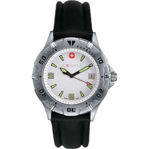 Wenger Mens Brigade Black Strap Watch