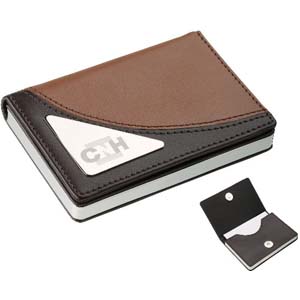 TOMDOIS 2-tone Brown Business Card Case