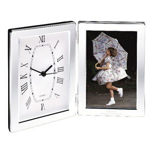 Jadis I Hinged Clock & 4"x6" Photo Frame