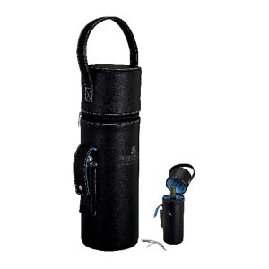 Pleather Wine Bottle Carrier With Corkscrew