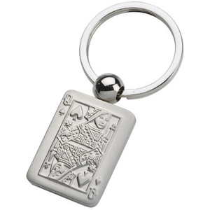 QUEEN Playing Card Keychain
