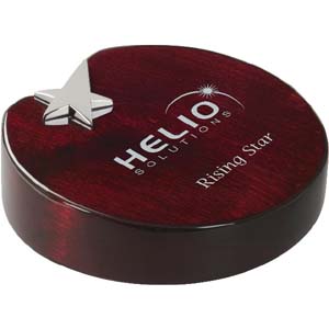 Stella VI Wood Desk top plaque with Star