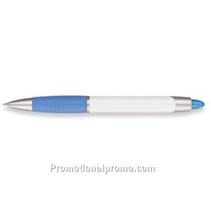 Paper Mate Element White Barrel/Pale Blue Trim Black Ink Ball Pen