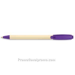 Paper Mate Sport Retractable Cream Barrel/Bright Purple Trim, Black Ink Ball Pen