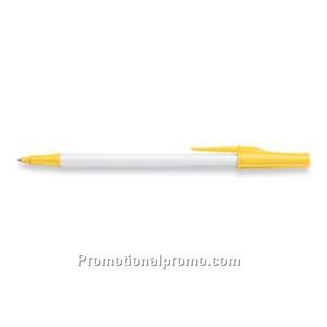 Paper Mate Write Bros White Barrel/Yellow Trim, Black Ink