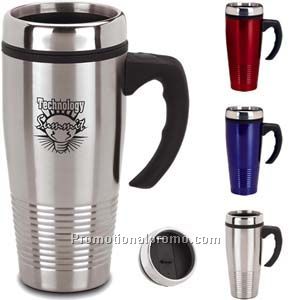 Stainless Ridged Mug - 16 oz