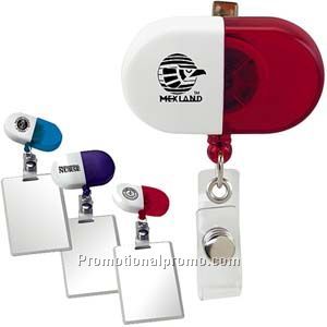 Pill Shaped Retractable Badge Holder