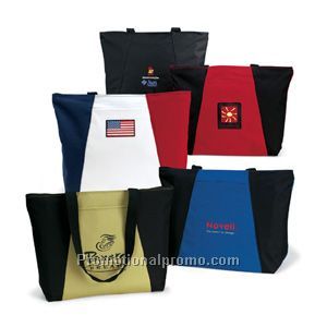 Color Block Tri-Panel Tote