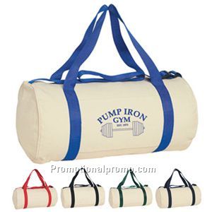 100% Cotton Barrel Bag