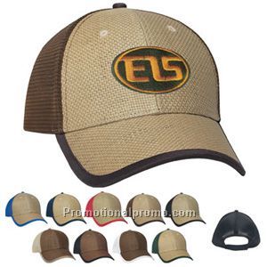 Straw Front with Soft Mesh Back Cap