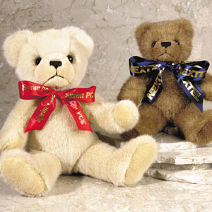 TEDDY BEARS WITH IMPRINTED RIBBON