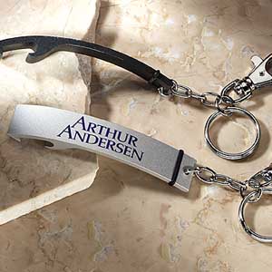 Designer bottle opener w/key chain