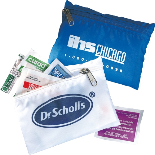 First aid kits in zippered pouches