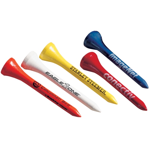 Custom printed wood golf tees
