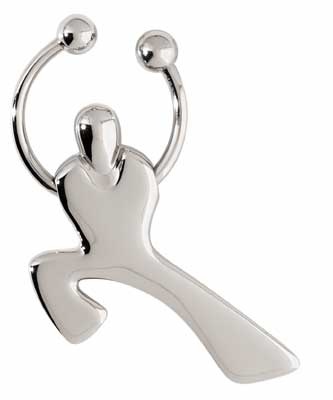 Kicking Man Can Opener Keytag