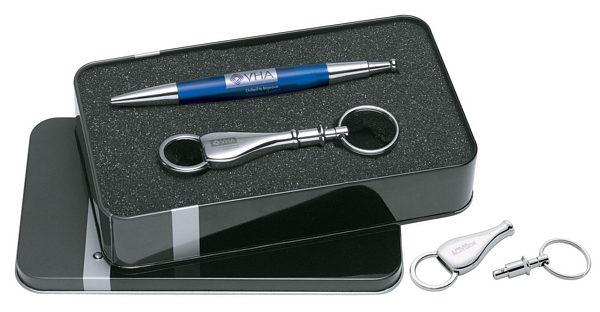 Plastic Pen / Separating Keyring Giftset