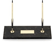 Double Desk Set - Black Marble