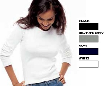 Anvil 1x1 Rib Long Sleeve Scoop Neck Tee