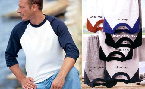 Anvil Cotton Deluxe Baseball Tee with 3/4 Raglan Sleeves