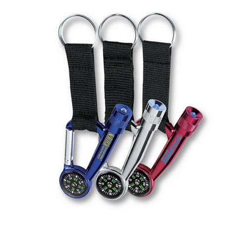 FLASHLIGHT/ COMPASS CARABINER