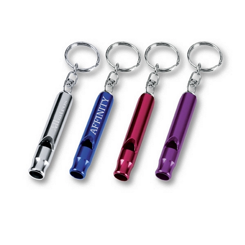 METAL WHISTLE/KEY RING