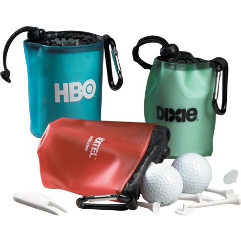Golf kit in carabiner bag