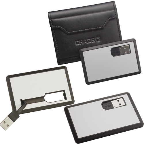 USB Slim Memory Card w/Credit Card Holder