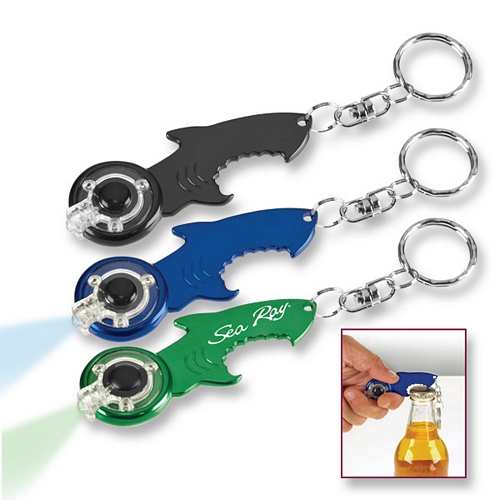 SHARK-SHAPED BOTTLE OPENER/ KEY-LIGHT