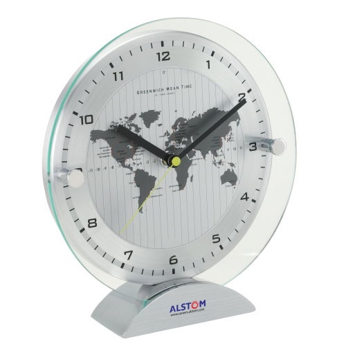 WORLD TIME ALUMINUM DESK CLOCK