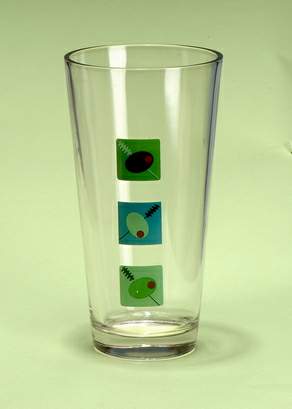 glass with decal
  
   
     
    