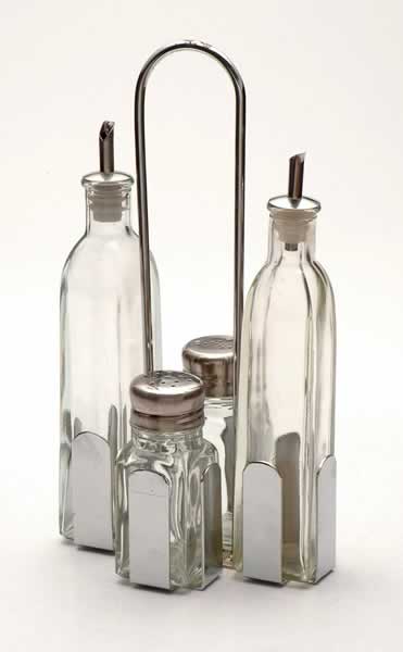 cruet set with metal stand
  
   
     
    