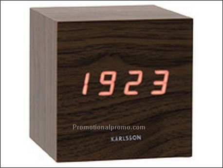 Alarm clock Mini Cube LED wood...
