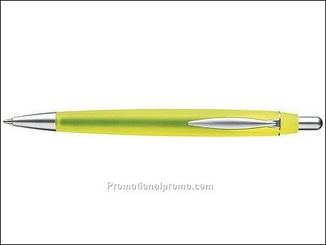 Albany. Balpen. Blauw schrijvend.