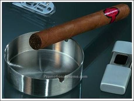 Asbak, staal, mat-zilver, in...