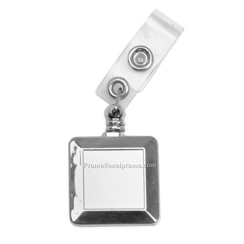 Badge Holder - Retractable Silver