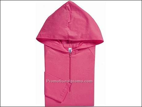 Bella Pullover half-zip hooded, Fuchsia