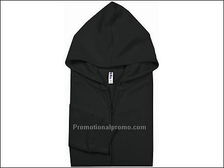 Bella Sweatshirt Velour Hooded, Black