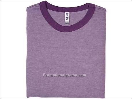 Bella T-shirt 50/50 ringer, Heather Purple/Purple