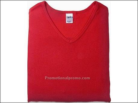 Bella T-shirt V-Neck S/S, red