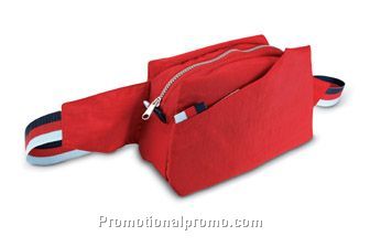 Belt bag w. tricolour webbing