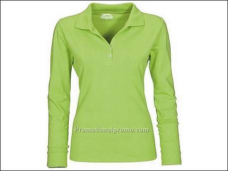 Body fit polo lange mouw