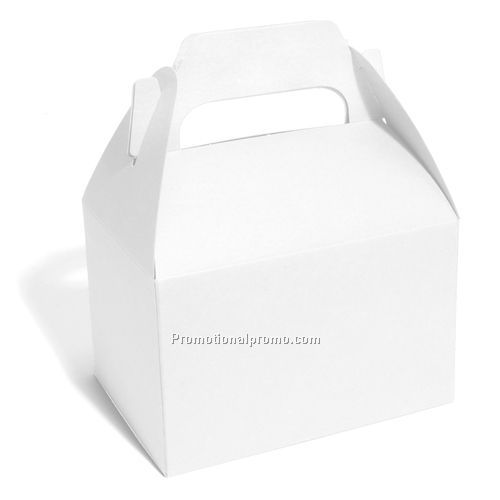 Box - White Gloss Gable Lunch Style Gift Box 8