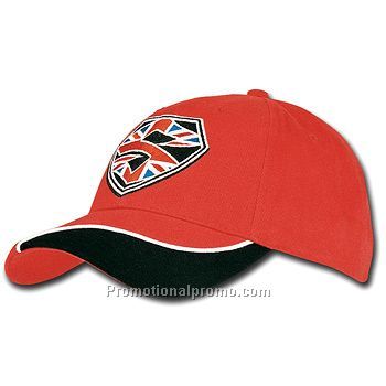 Brushed Heavy Cotton Cap With Indented Peak