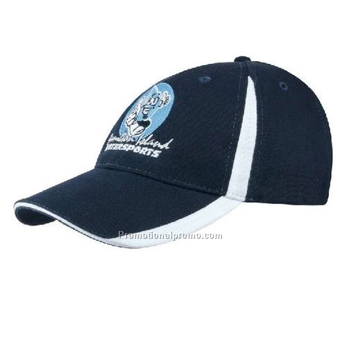 Brushed Heavy Cotton with inserts on the visor & crown